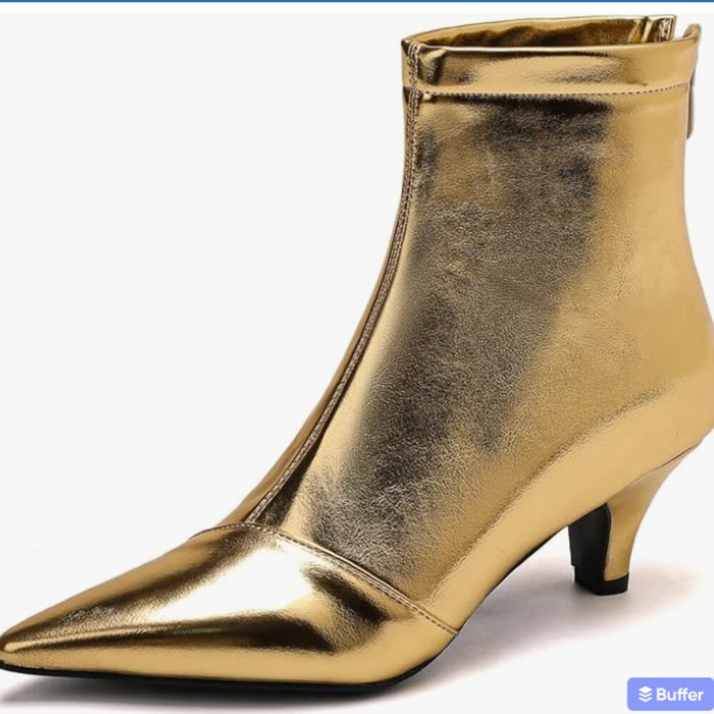 Womens Kitten Heels Ankle Boots